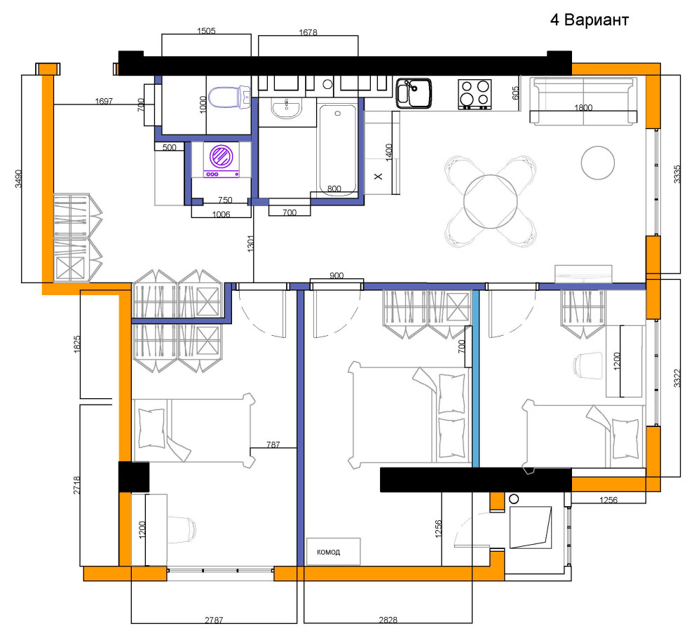Варианты планировки квартиры в Ташкенте