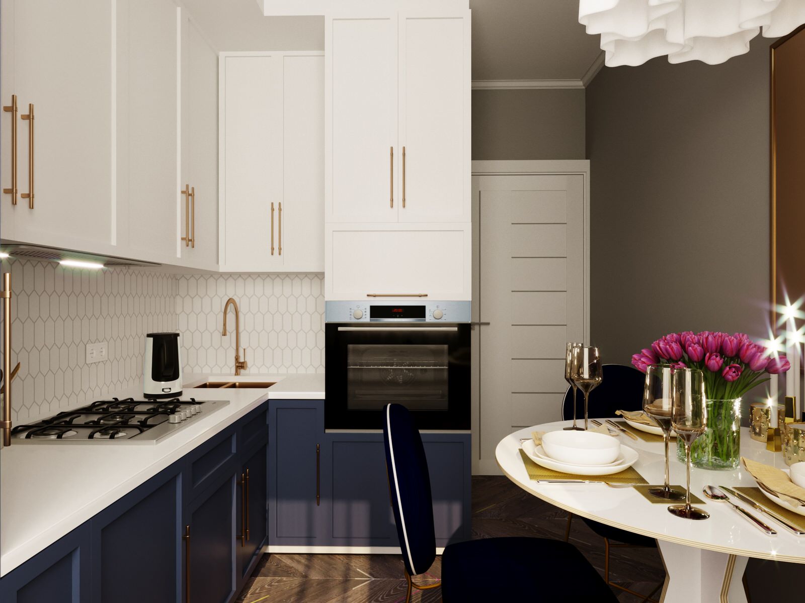 Дизайн кухни в ЖК "Вертикаль", г. Тула