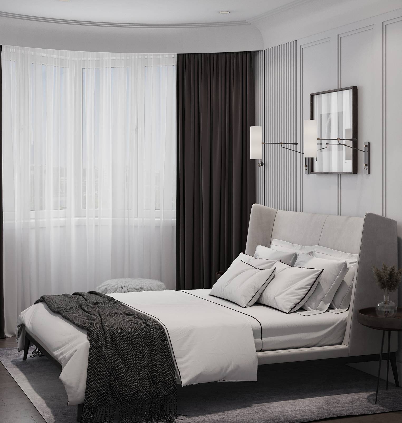 Квартира в стиле неоклассика, Мкр. «Бутово Парк», 68 кв.м.