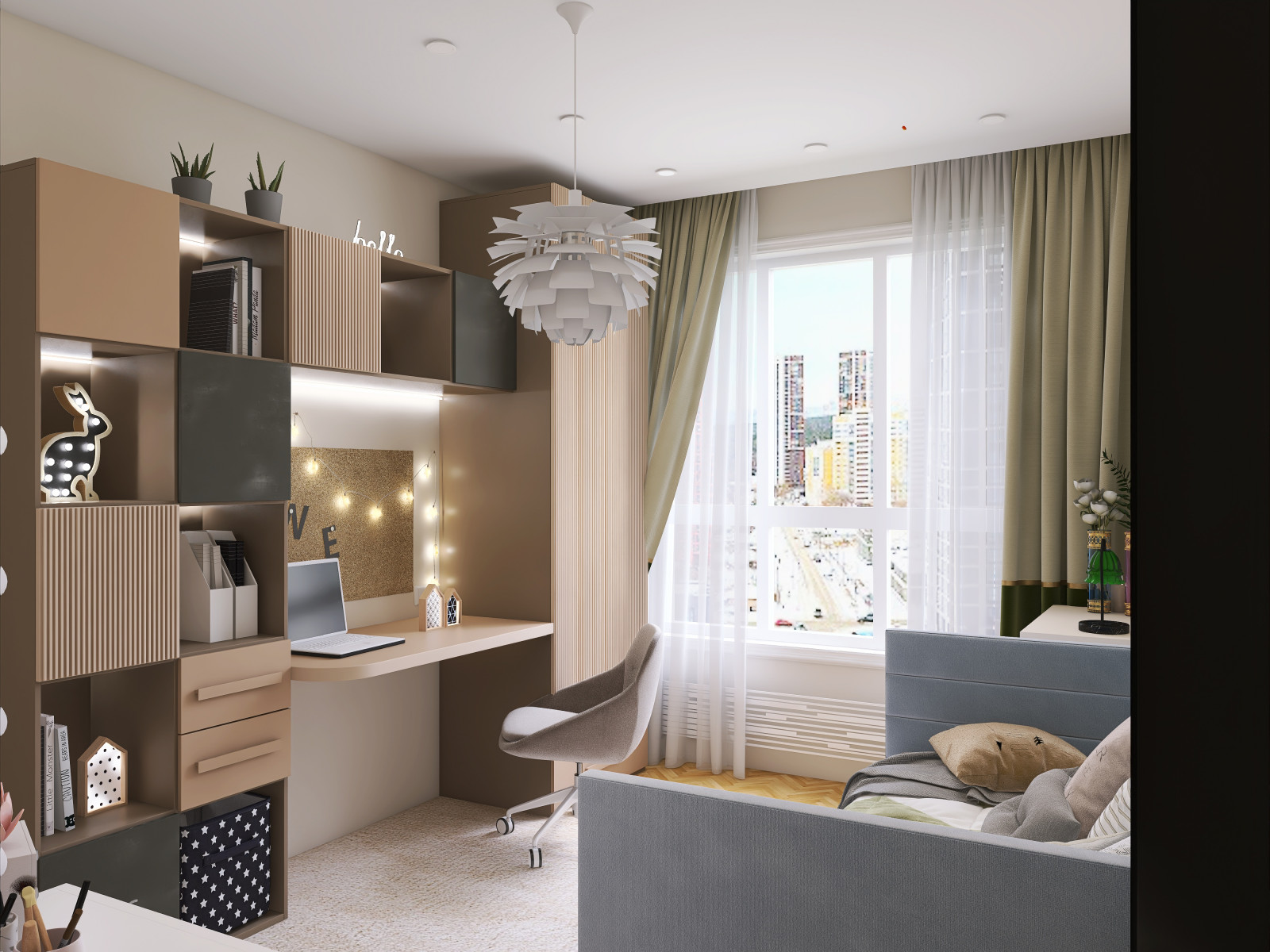 Дизайн интерьера 2х комнатной квартиры в ЖК "Парк Столиц" г. Екатеринбург