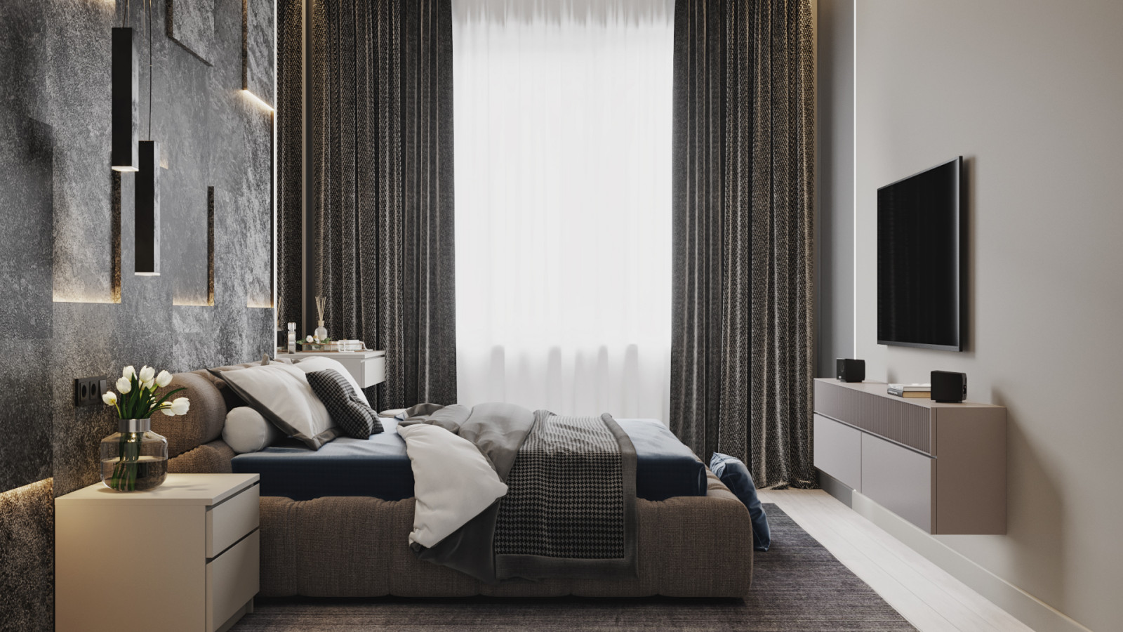 GRAY. Квартира в ЖК Дом на набережной, 64 кв.м