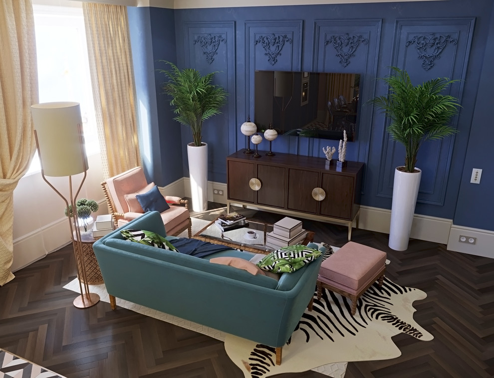 Кухня-гостиная в колониальном стиле