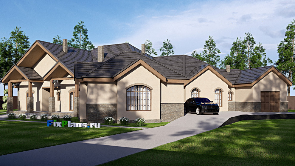 Проект одноэтажного дома 34х26м S428м2 F-17216