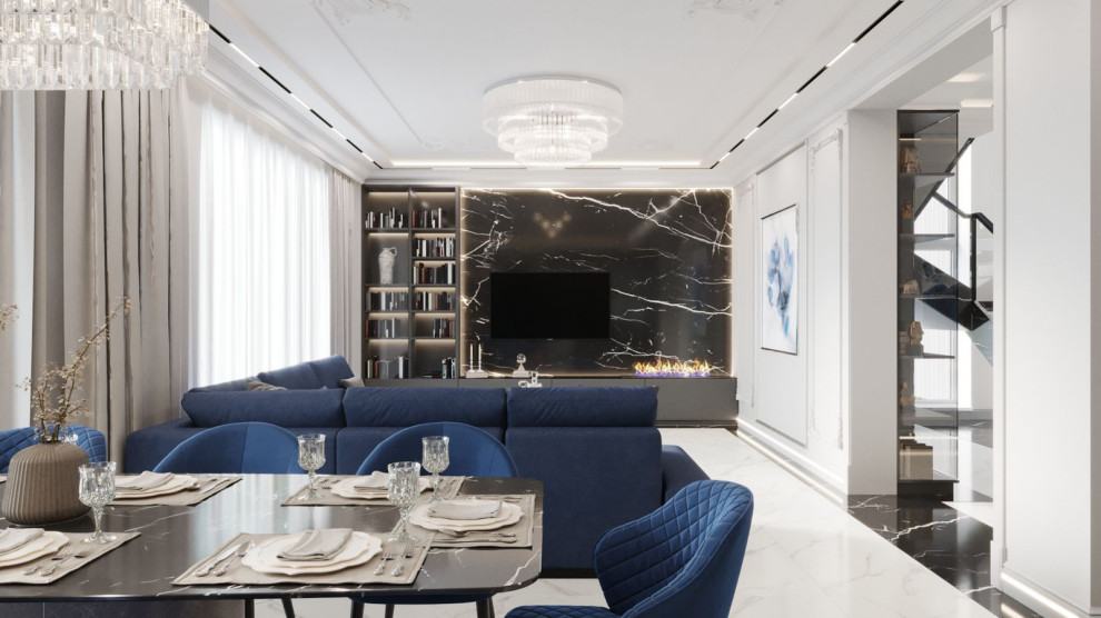 Частный дом // 1 этаж // Дизайн студия Льва Терехова