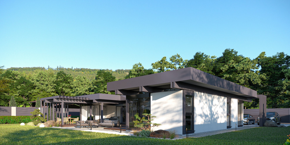 Одноэтажный дом с плоской кровлей Монтерей 175м²