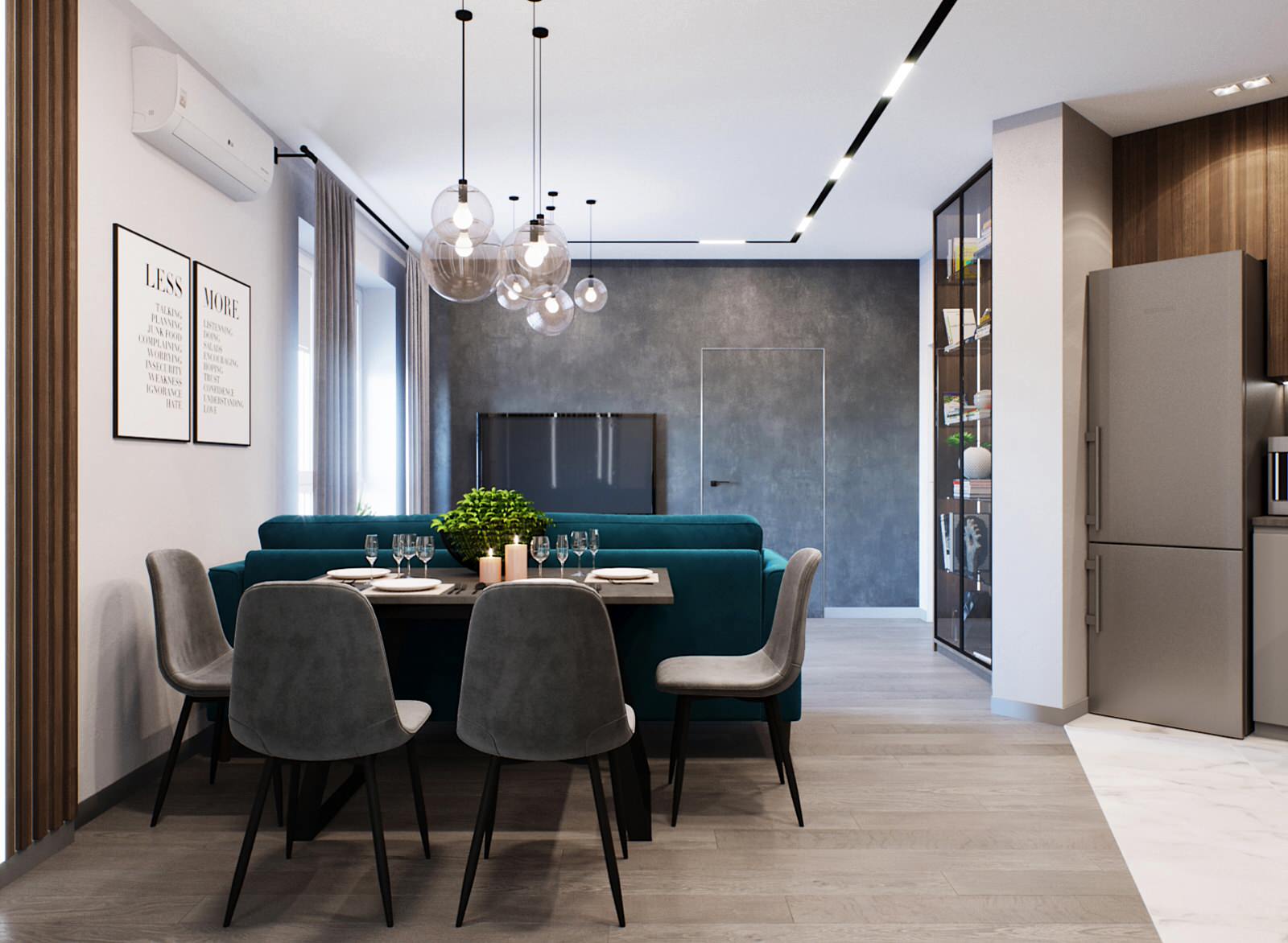 Проект квартиры 63,7кв.м. для молодой семьи