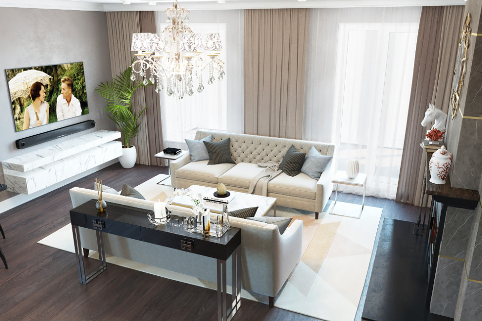 Обложка проекта: Гостиная в Загородном доме ( Стрельна )