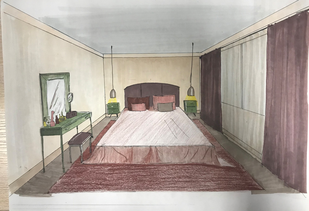 скетч спальни хозяев