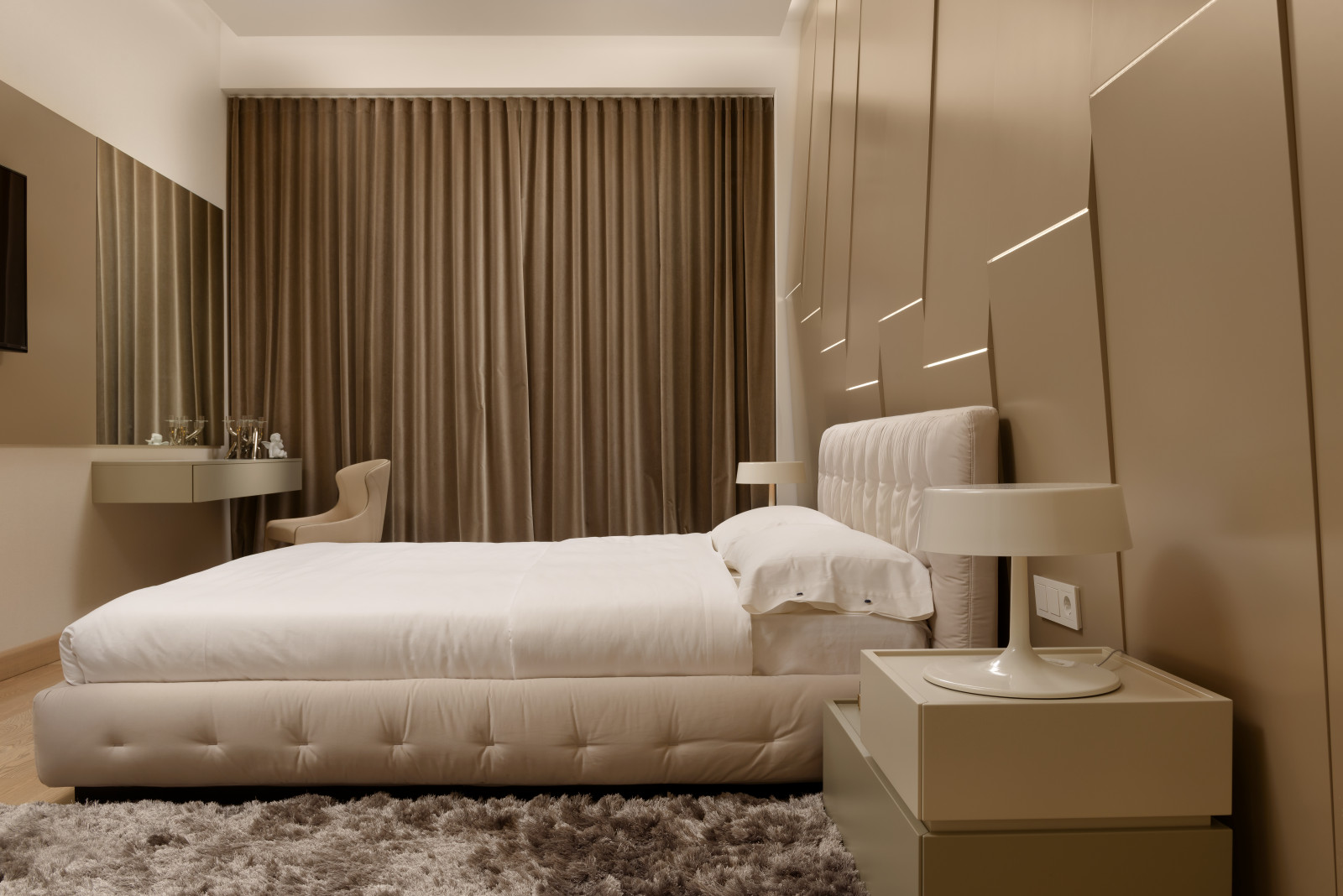 Спальня - Энергия гармонии. Квартира для молодой пары.