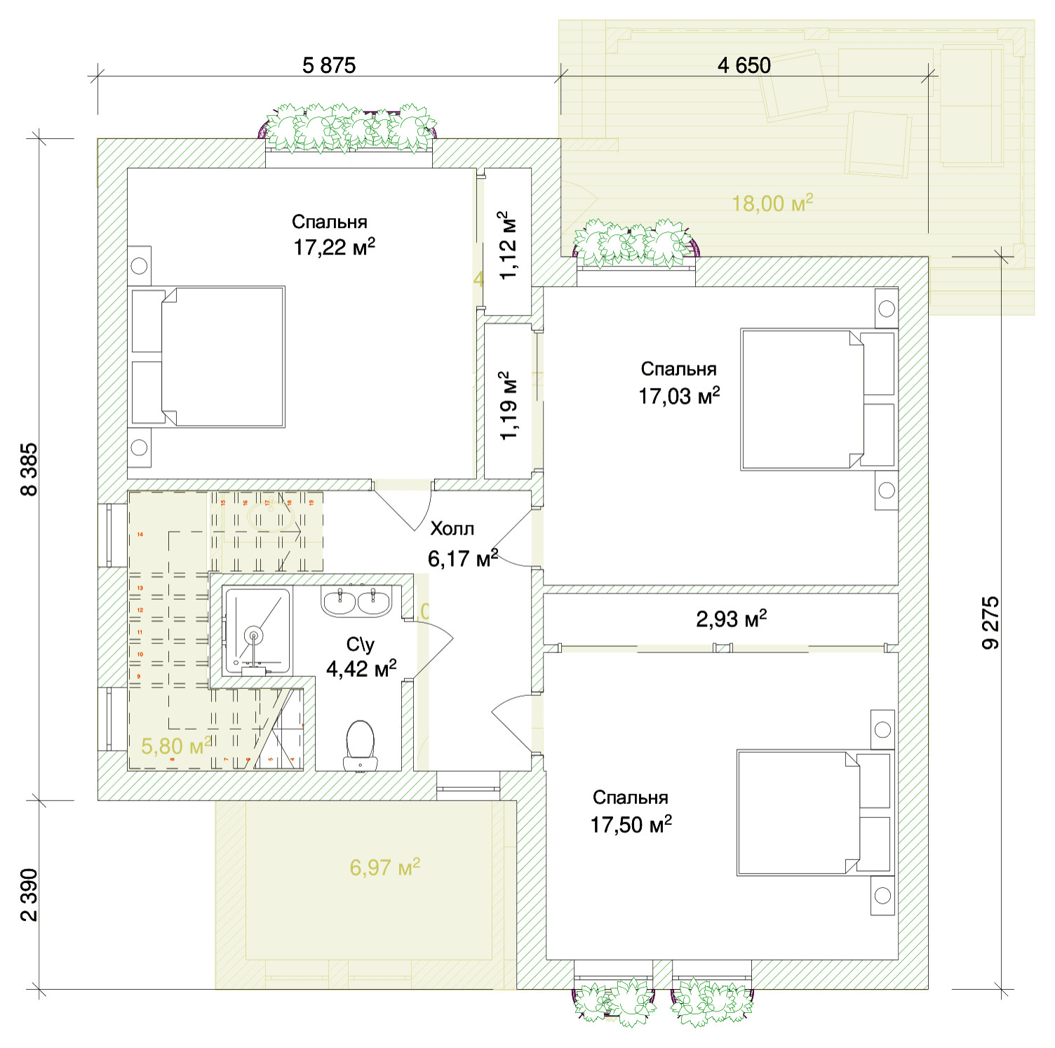 Домик для постоянного проживания в "Дачном стиле"