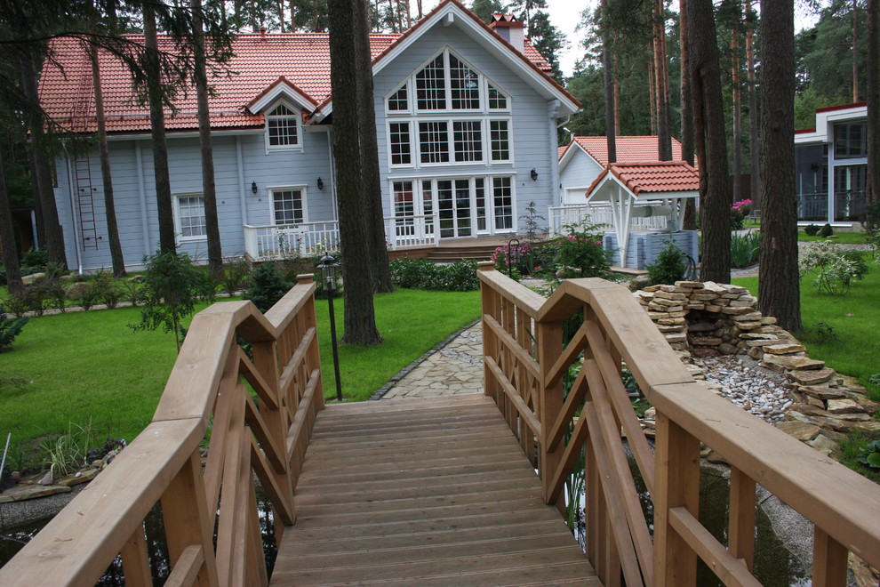 Реализация ландшафтного проекта в сосновом лесу