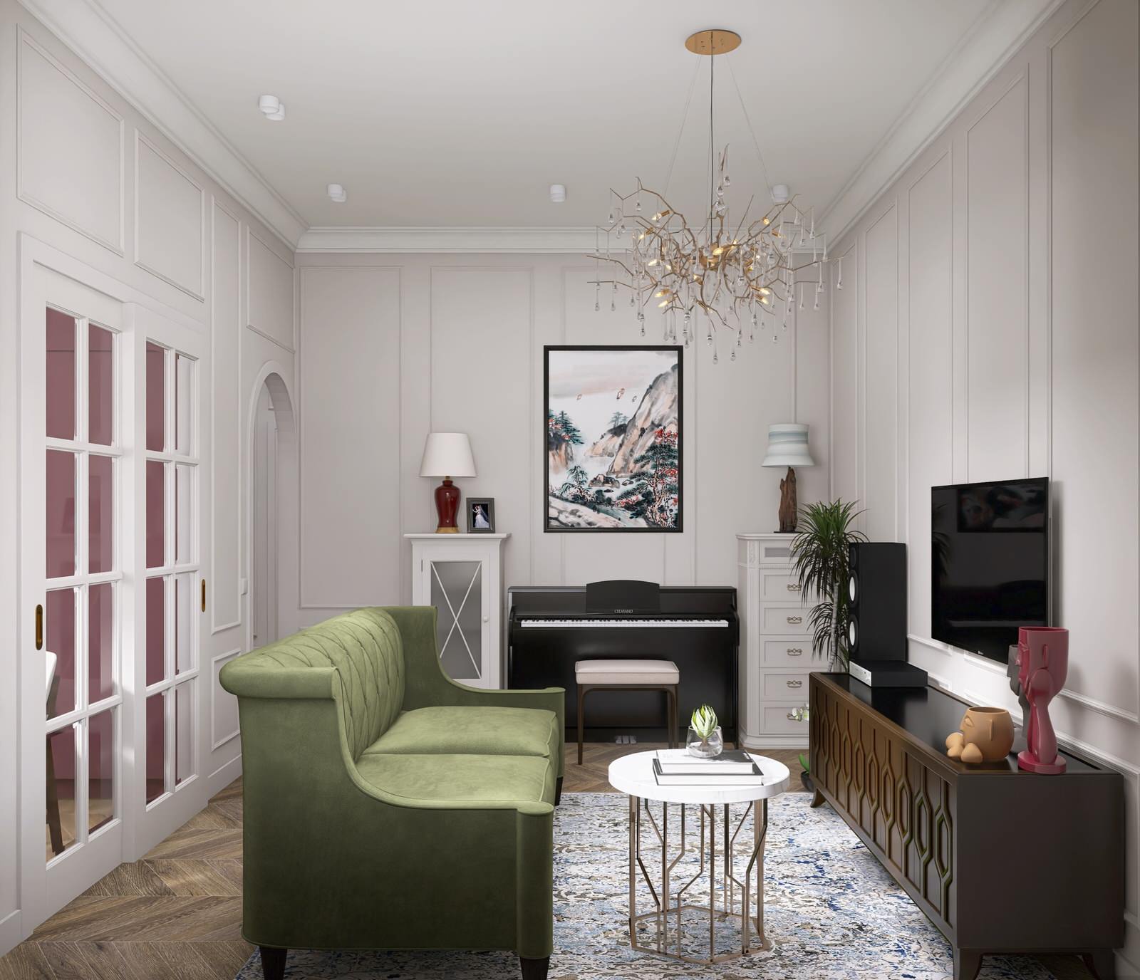 3-х комнатная квартира в неоклассическом стиле