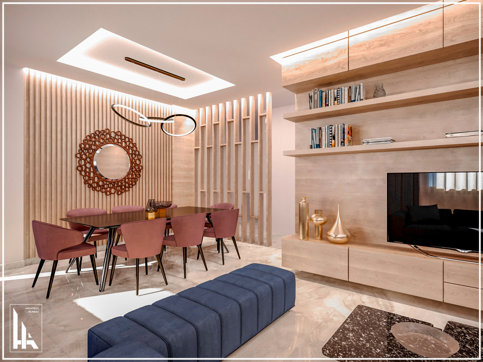 Минималистская четырехкомнатная квартира