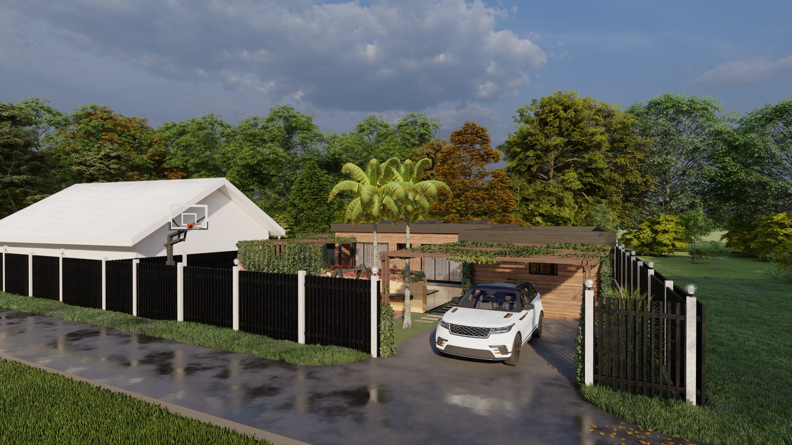 Благоустройство загородного дома (S 3,5 соток)