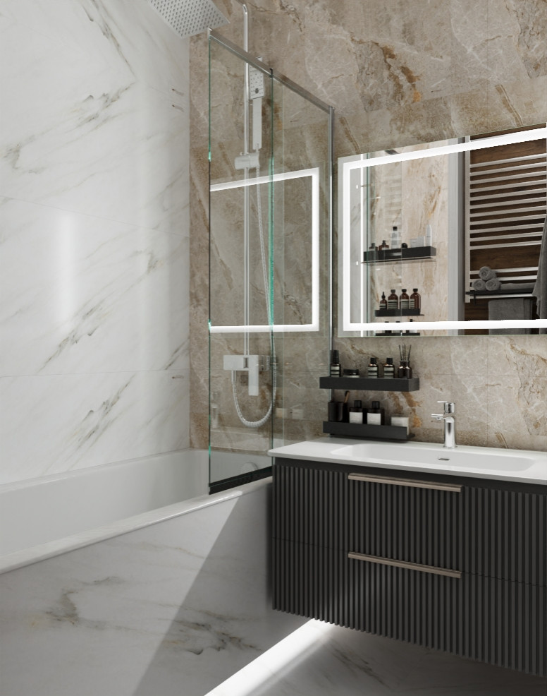 Обложка проекта: 3х комнатная квартира, семья из 3х человек