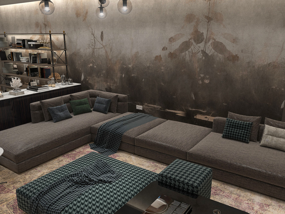 Гостиная, кухня и полноценная столовая в одном помещении