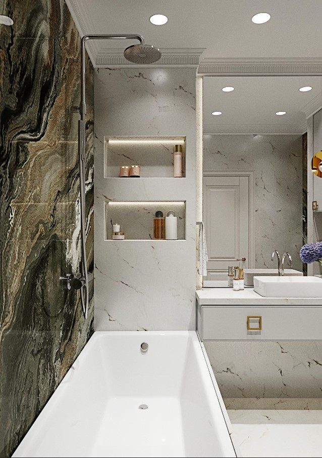 3d визуализация 2х комнатной квартиры