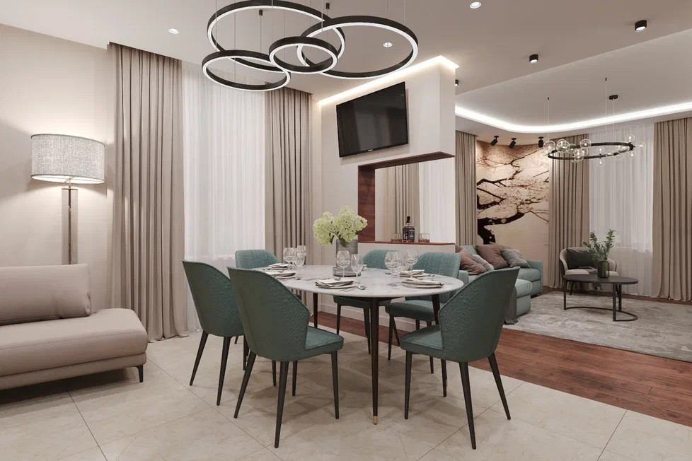 Ремонт квартиры в спокойных и теплых тонах