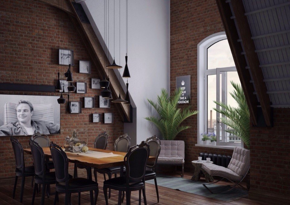 Обложка проекта: Визуализация интертера в американском стиле