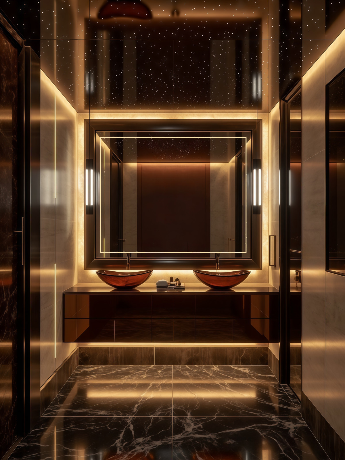 Ванная комната в мастер-спальне