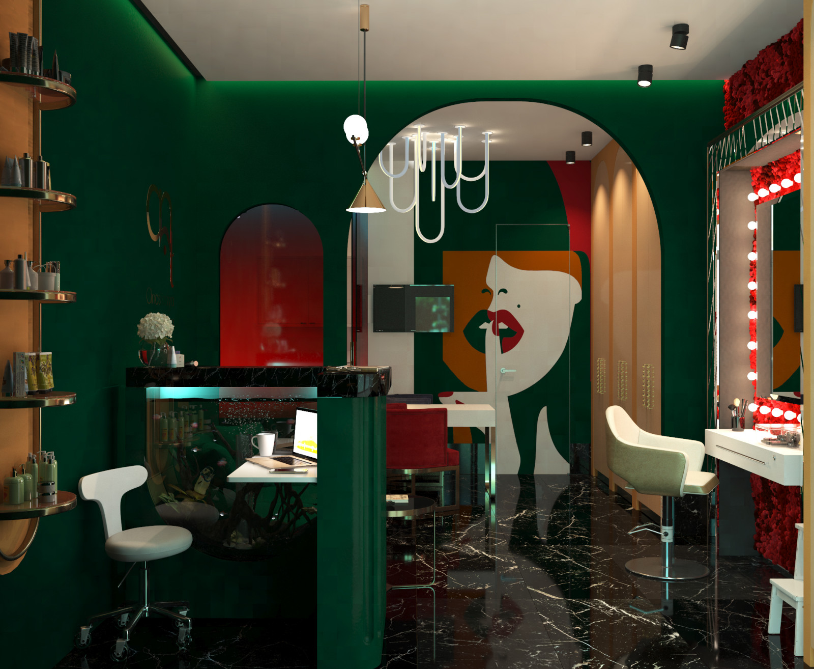 Дизайн интерьера салона перманентного макияжа в центре СПБ