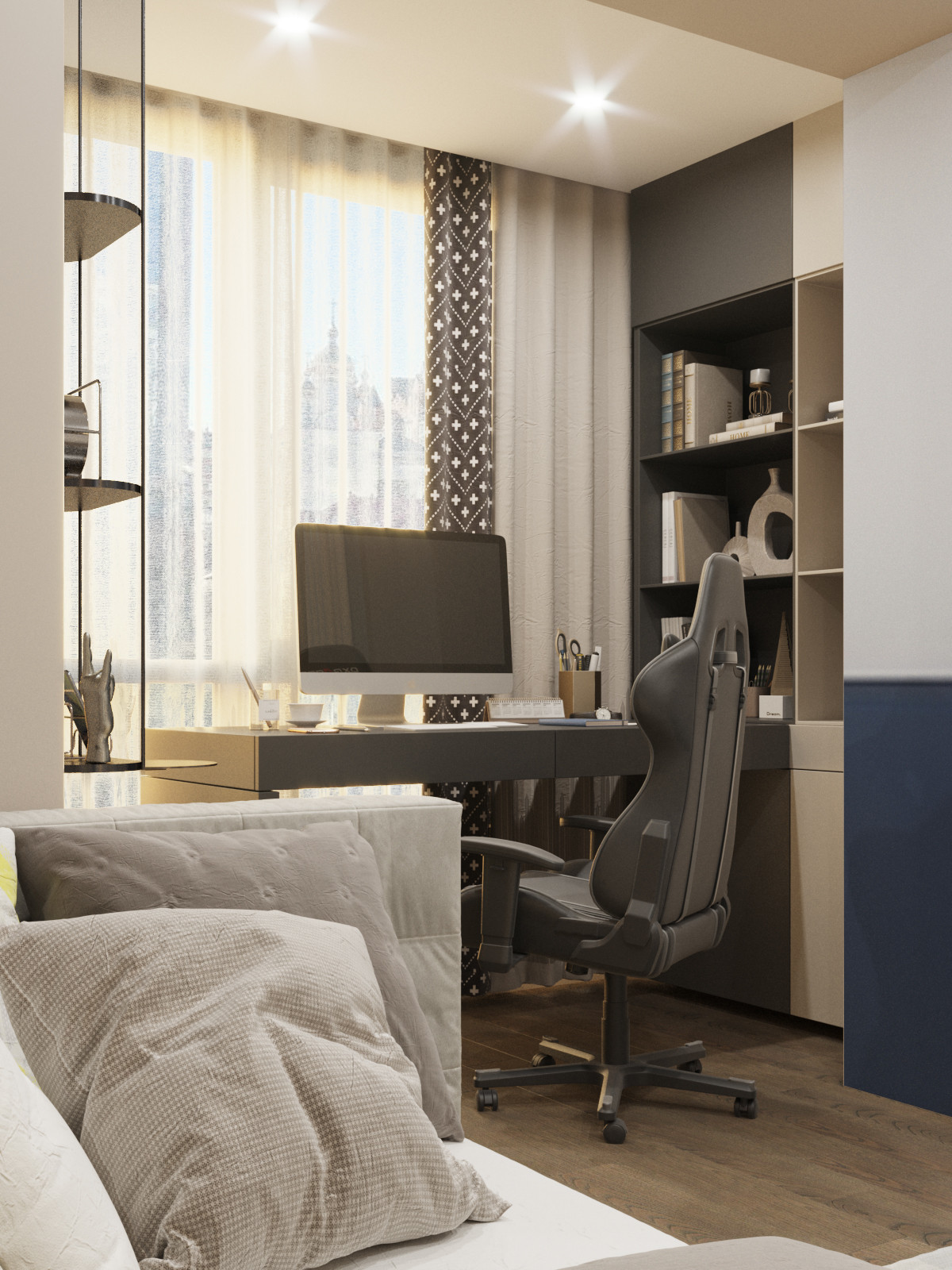 Контрастный дизайн в проекте квартиры в ЖК Культура