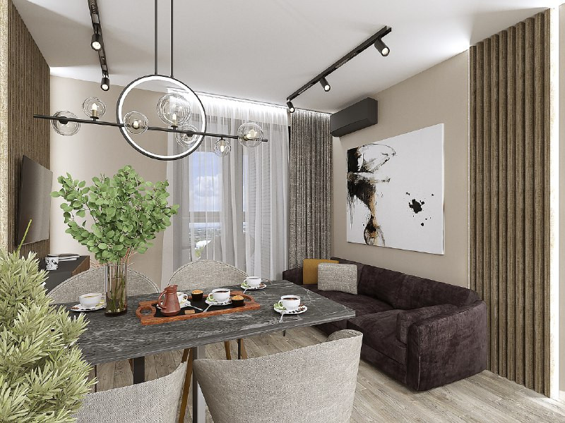 Обложка проекта: Кухня гостиная для молодого человека