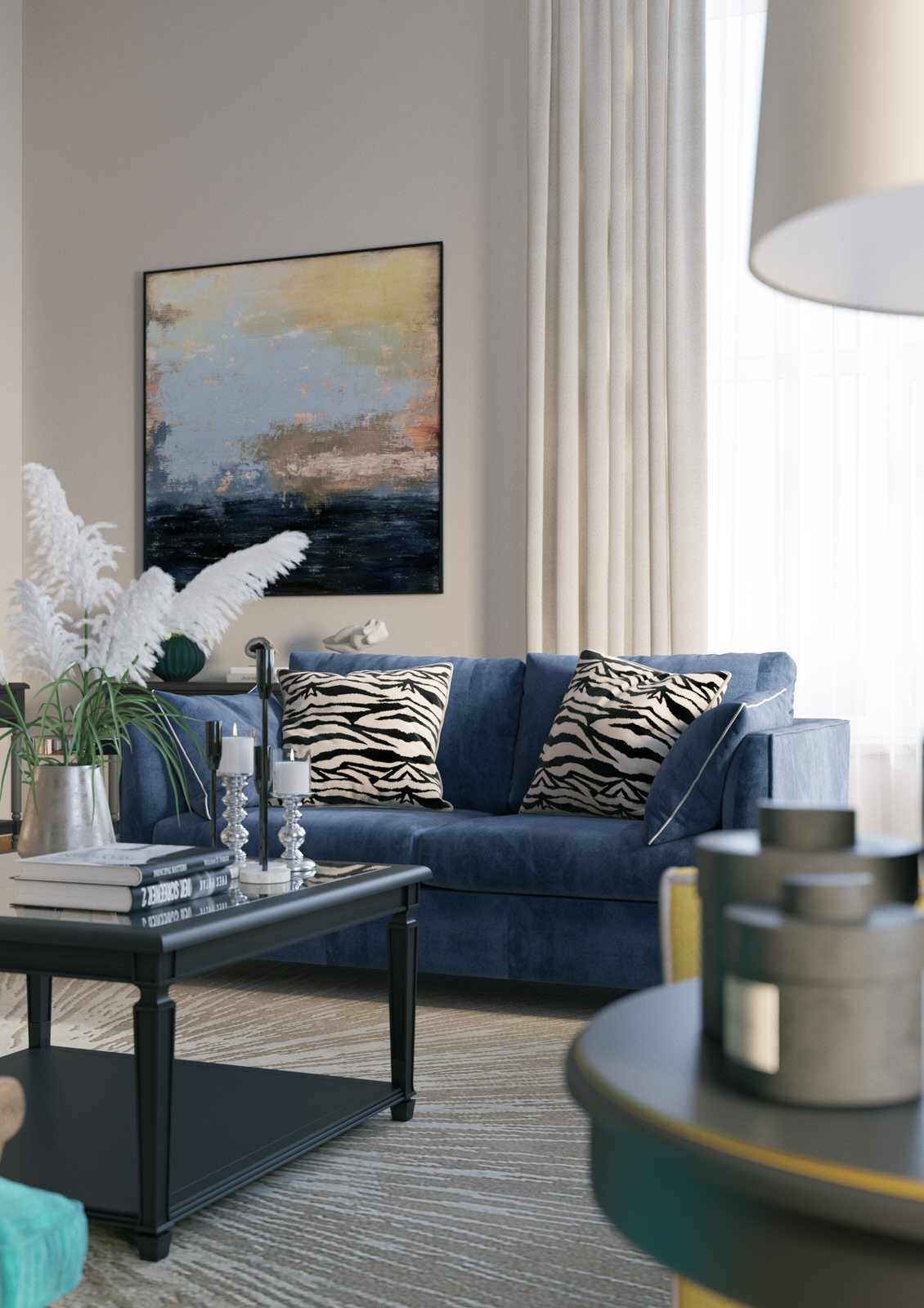 Обложка проекта: Библиотека-гостиная в частном доме