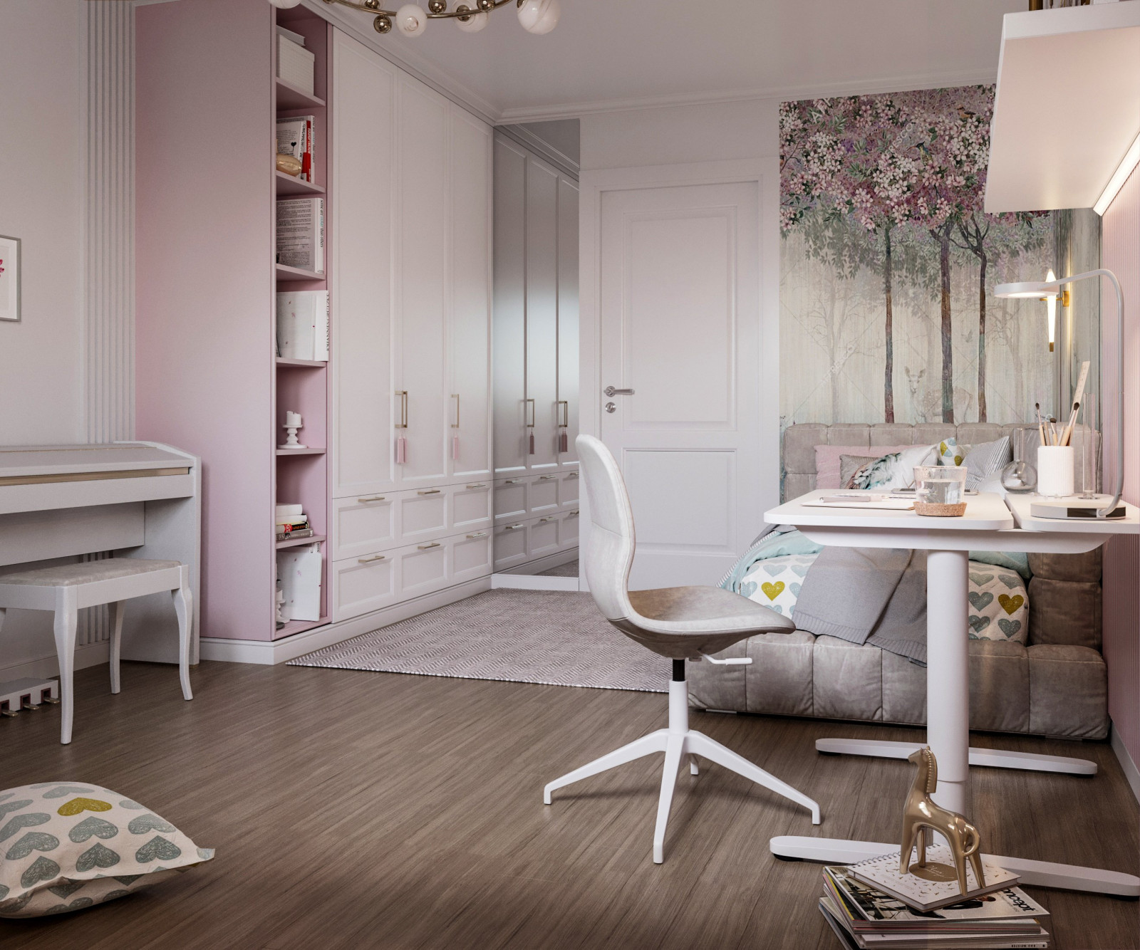 Дизайн проект квартиры "Пудра"