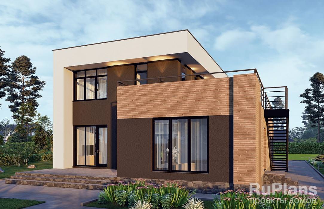 Rg6362 - Двухэтажный дом с гаражом и эксплуатируемой кровлей