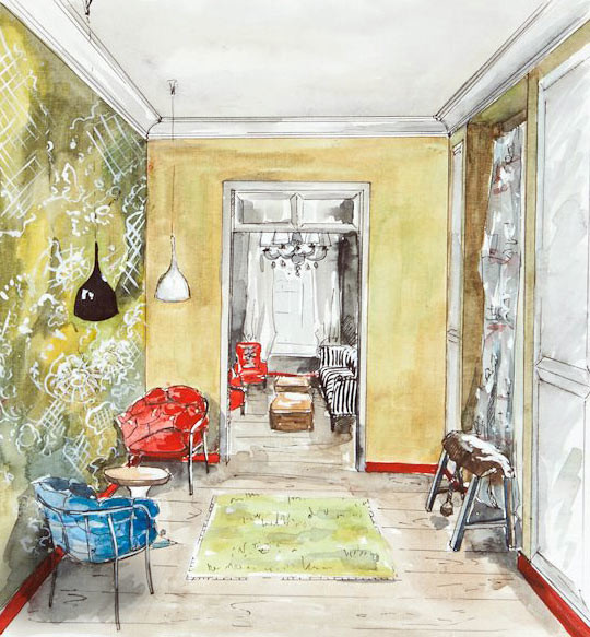 Interior Sketch - Эскизы интерьеров