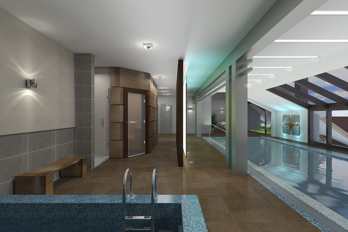 Бассейн загородного поместья