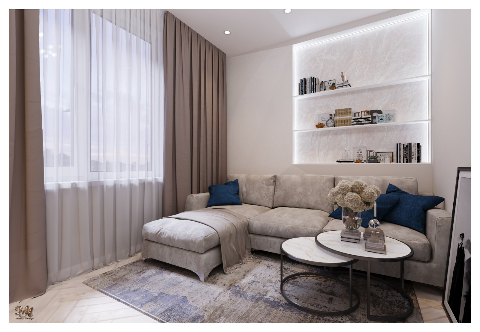 ПРОЕКТ КВАРТИРЫ В СТИЛЕ ГРЕЙЖ.