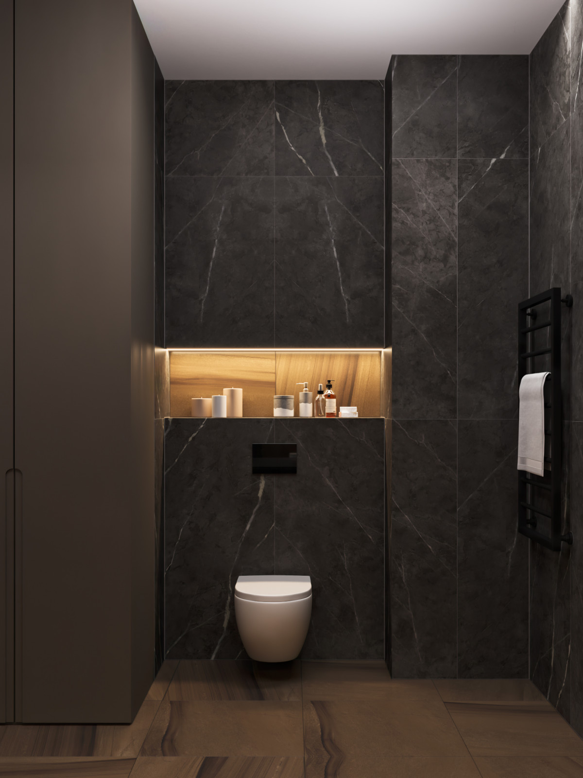 Шоколадно-кофейная квартира для семьи с ребенком в ЖК 1147