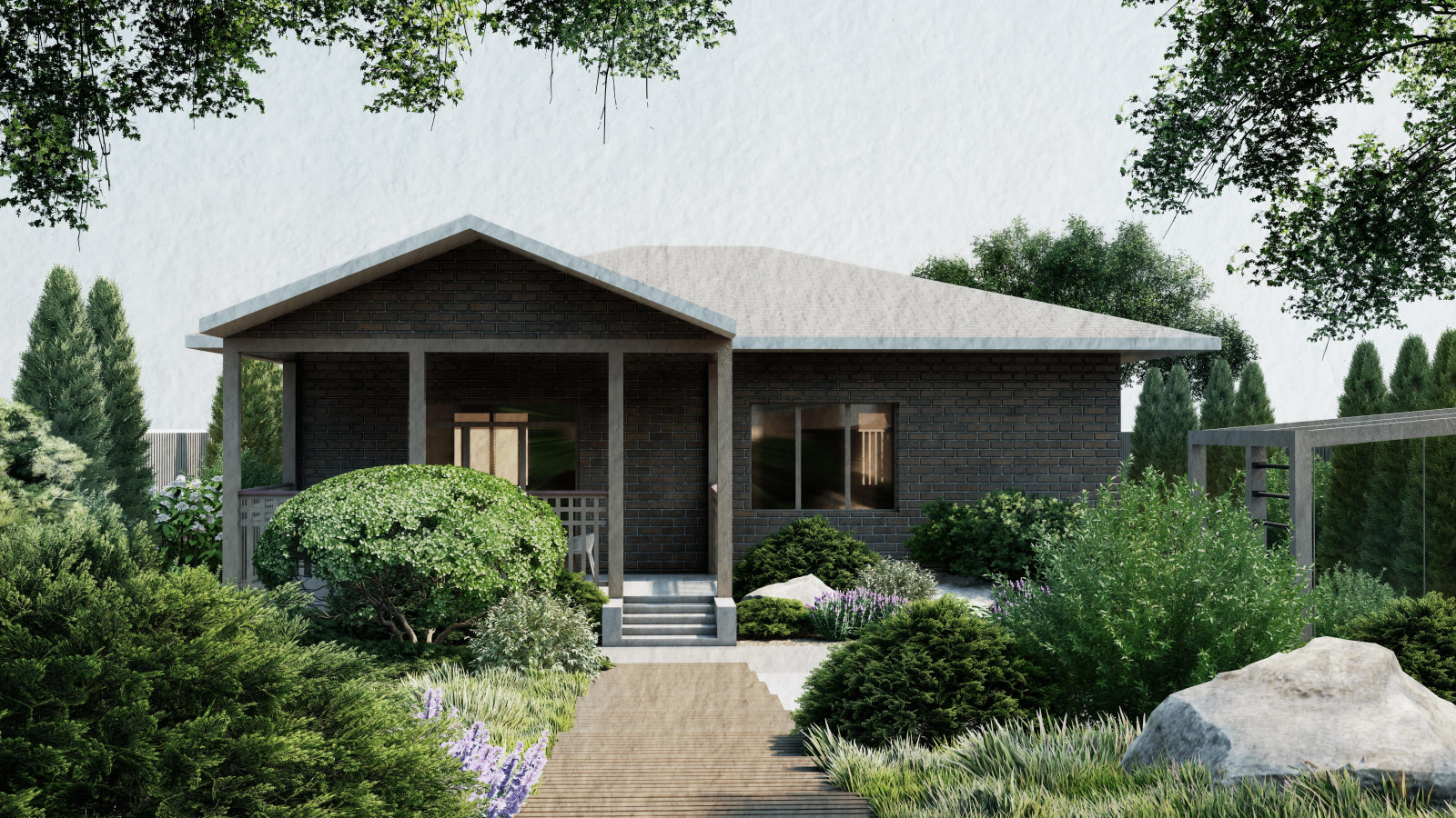 Обложка проекта: ЛАСКУ проект благоустройства частной территории