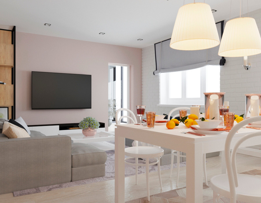 Дизайн интерьера трехкомнатной квартиры по ул. Восточной.