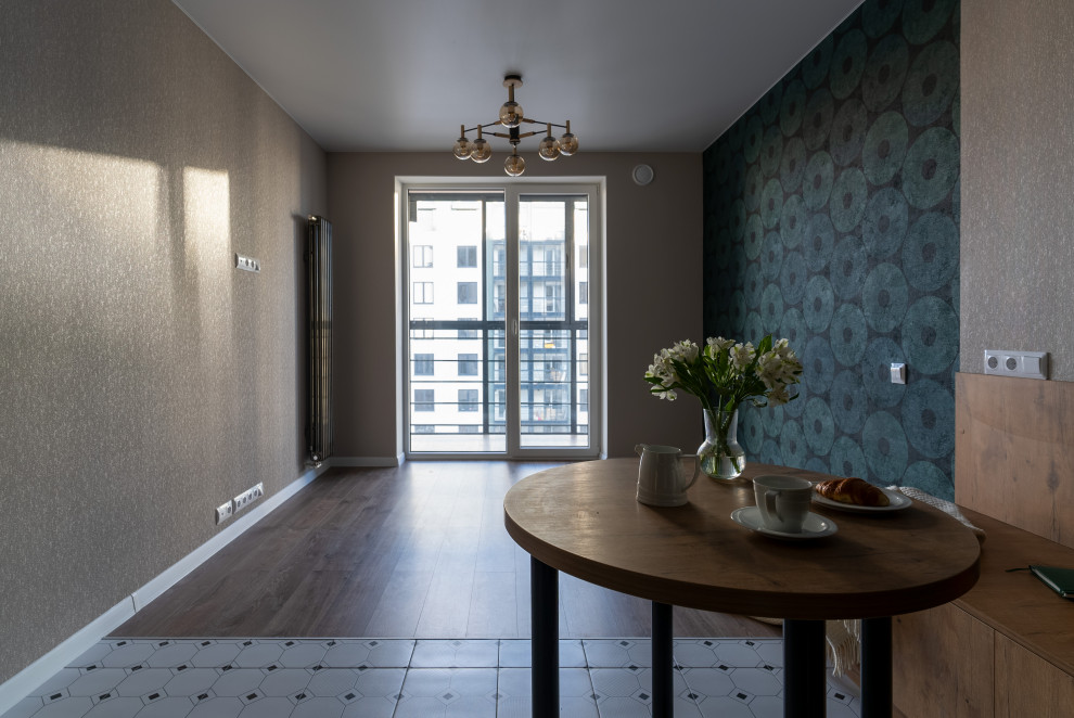 Как из однушки 45 кв.м сделать двушку с гардеробом и акцентной изумрудной кухней