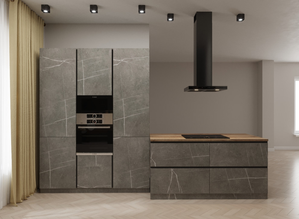 Обложка проекта: кухня в частном доме