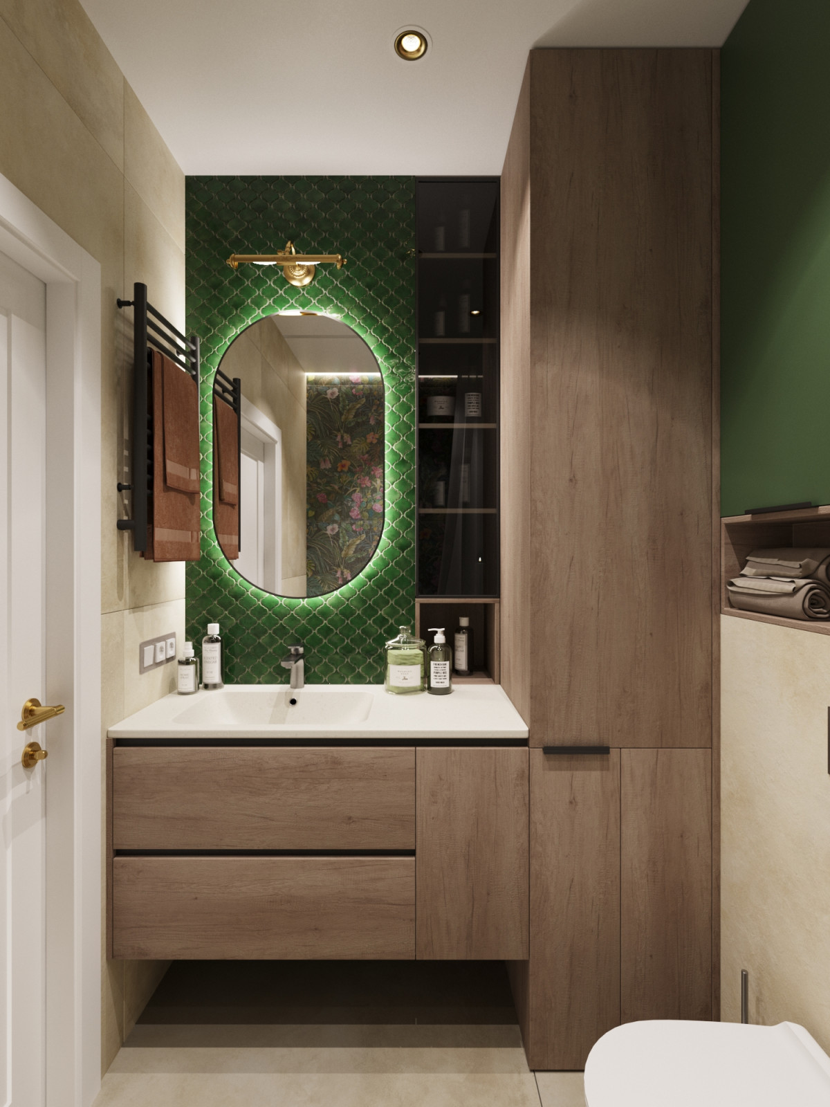 Дизайн проект - яркая двухкомнатная квартира 56 м2