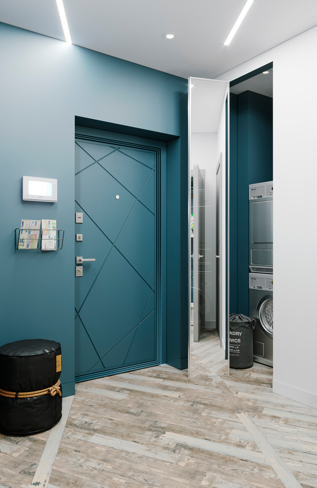 Однокомнатная квартира для холостяка. Прихожая. Мини-прачечная