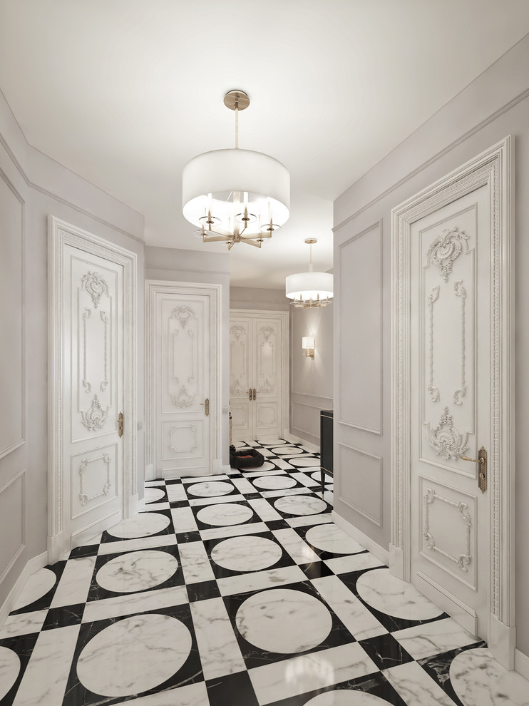 Сталинка на Ломоносовском. Дизайн прихожей в парижском стиле