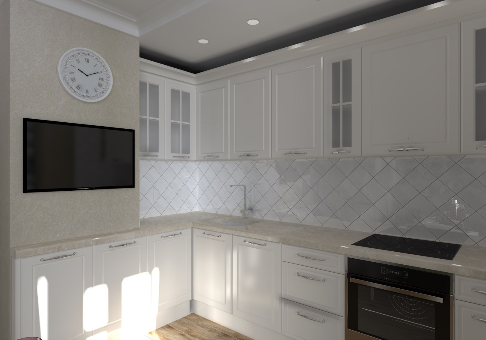 Квартира 38м2 в легком классическом стиле