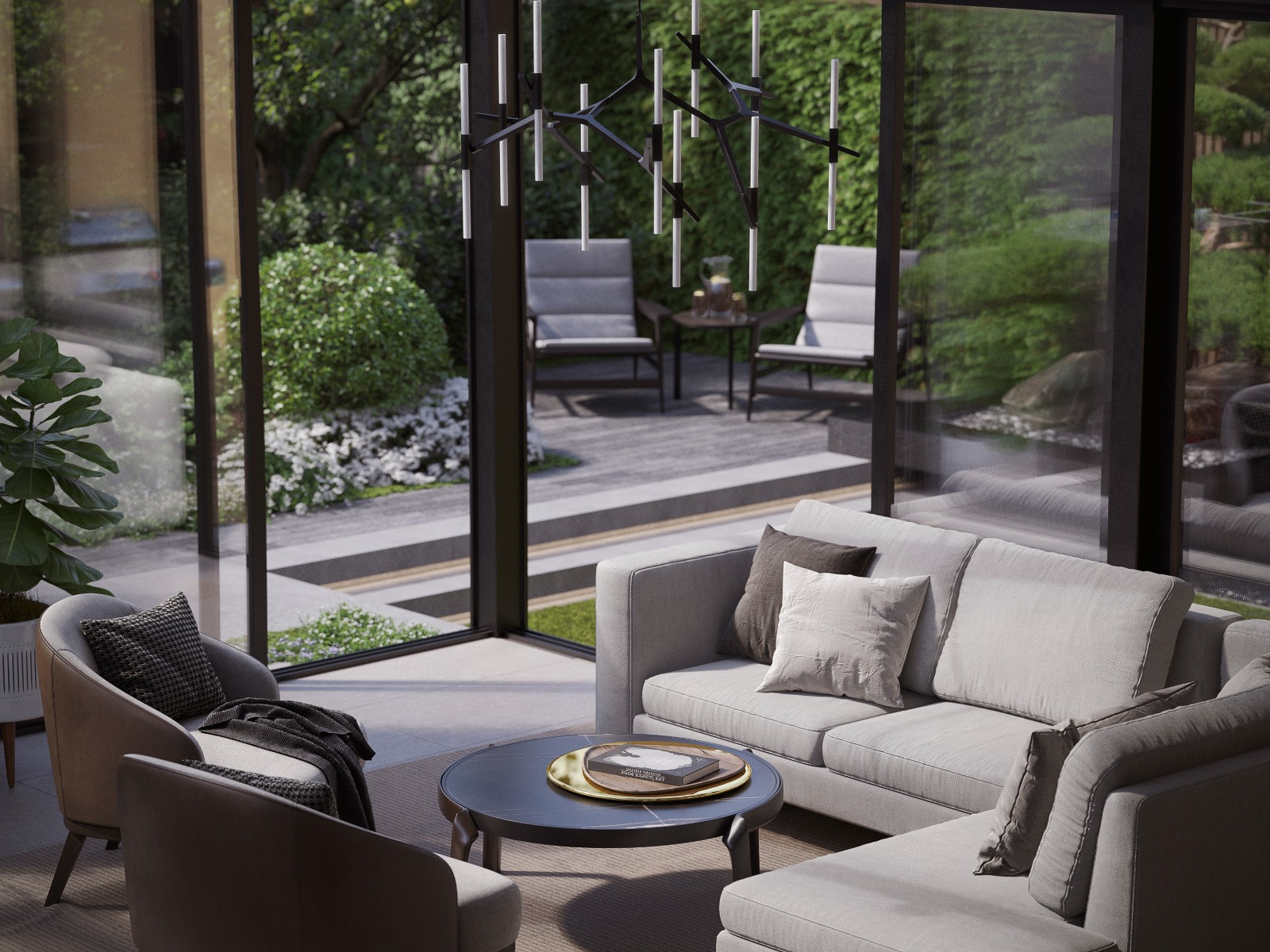 Городской современный сад