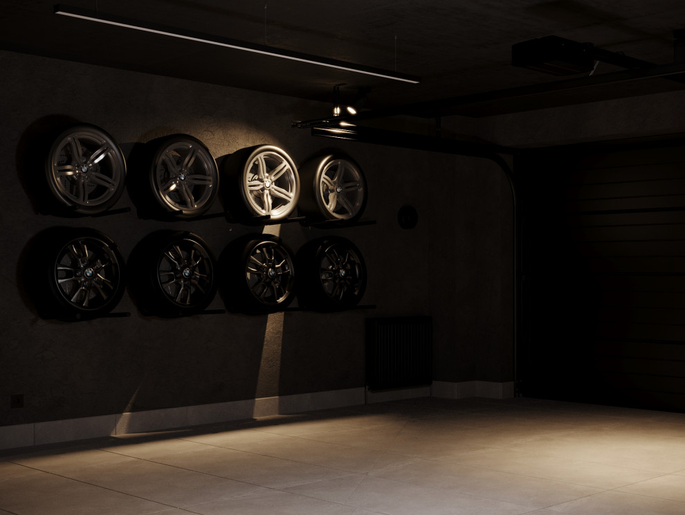 Гараж на две машины в частном доме