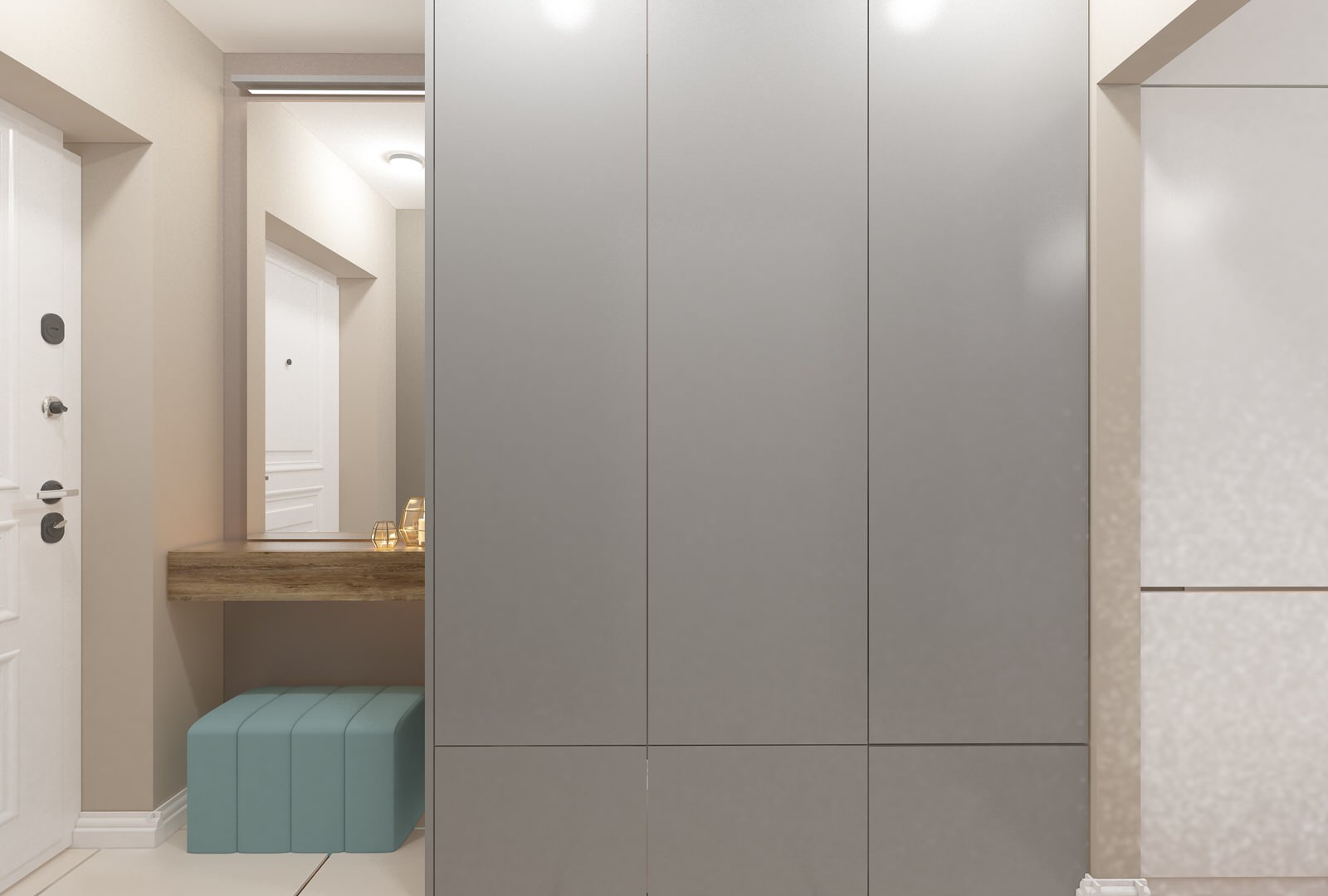 дизайн квартиры 19 кв.м  г.Москва ЖК "Полярная 25"