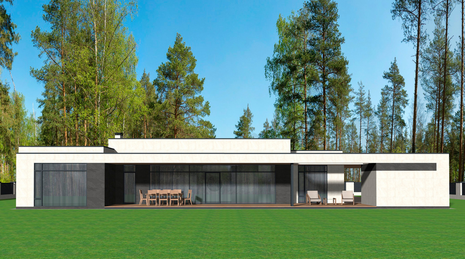 Проект дома L-258-G в стиле минимализм