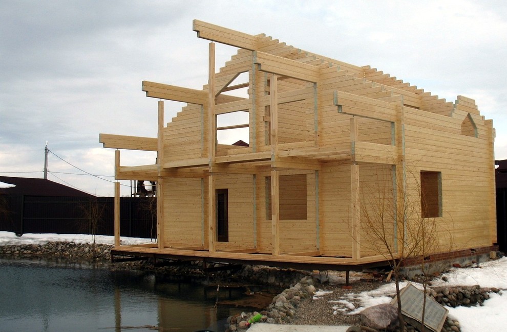 Дома из термобруса-клееного бруса с утеплителем