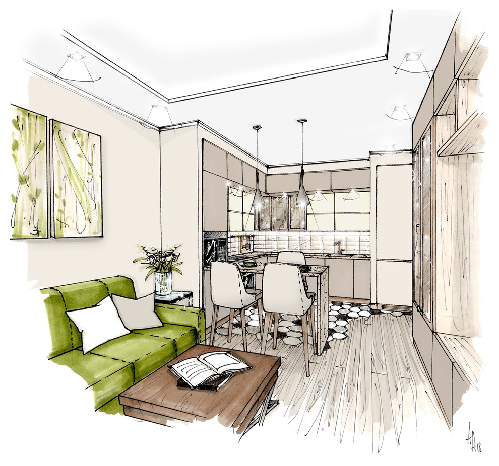 Проект квартиры "Кофейные тона"