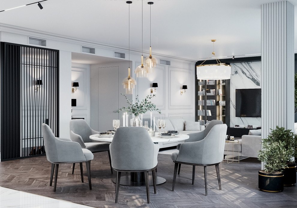 Светлая квартира в стиле неоклассика