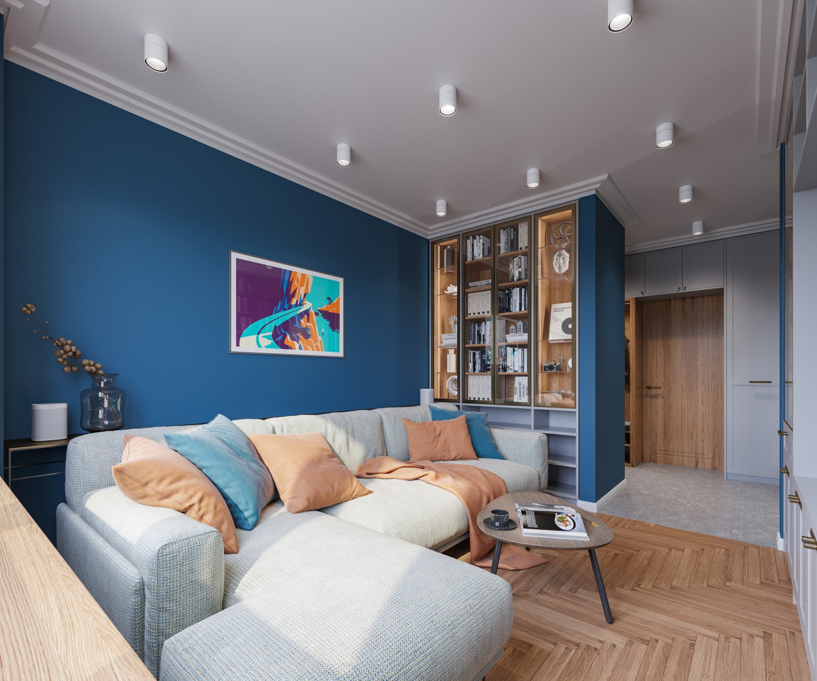 Поиск планировки: «Двушка» с кабинетом и гардеробной [3 плана]